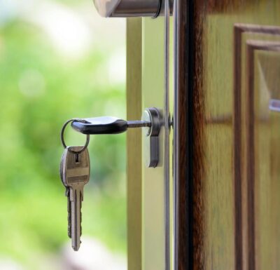 key in house door