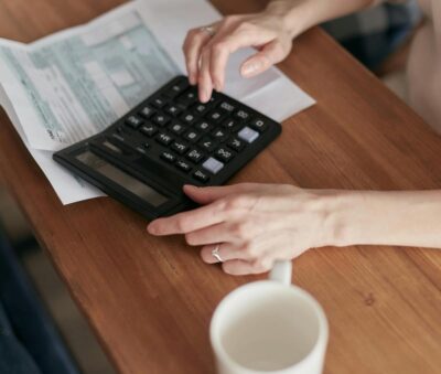 homeowner paying a utility bill